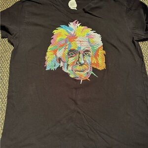 Colorful Einstein Embroidered Graphic Men's T-Shirt